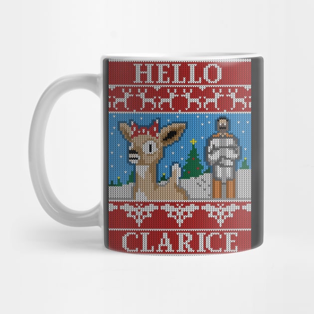 Hello Clarice - Christmas Ugly Sweater - Rudolf / Silence of the Lambs Mashup by Just_Shrug